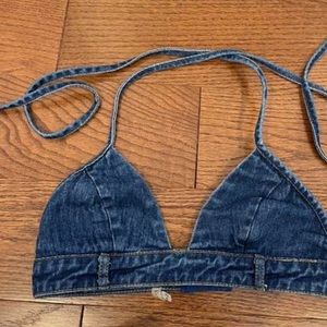 Denim Bra top